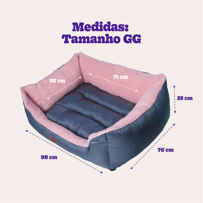 Cama Meau Quatro Estações Rosa - Tam GG
