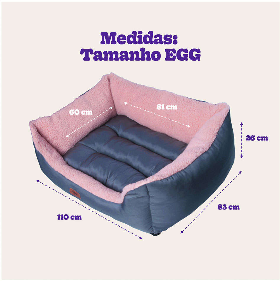 Cama Meau Quatro Estações Rosa - Tam EGG