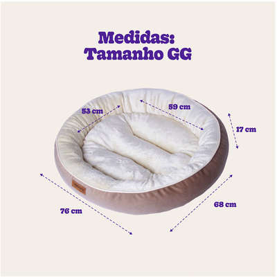 Cama Meau Viena Bege - Tam GG
