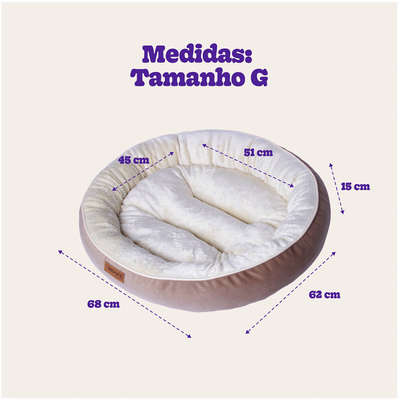 Cama Meau Viena Bege - Tam G