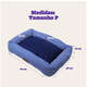 Cama Retangular Meau Listra Azul Marinho - Tam. P