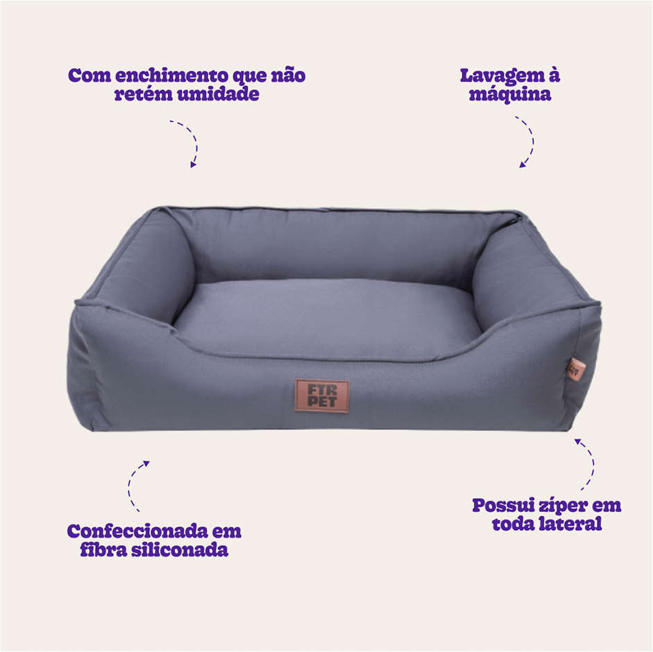 Cama Future Pet Lisa Cinza - Tam. G
