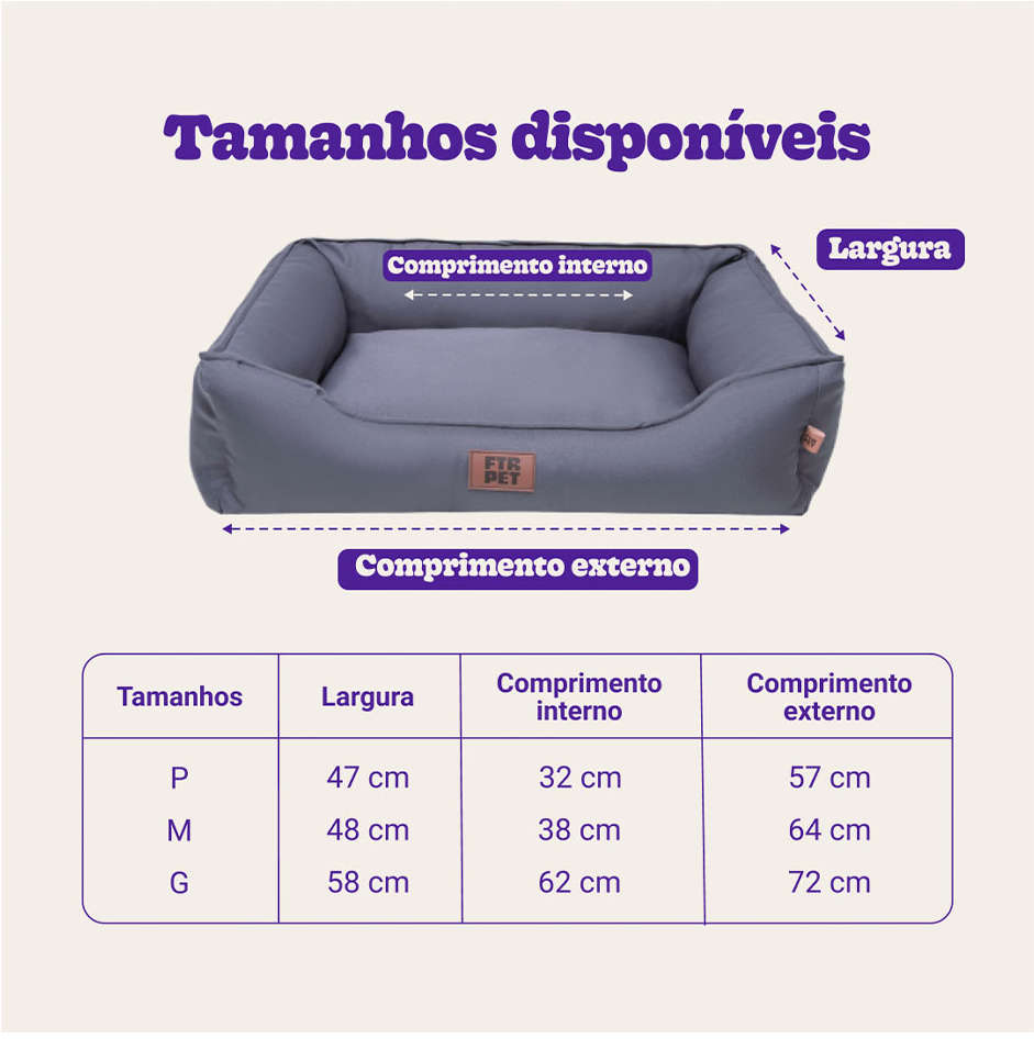 Cama Future Pet Lisa Cinza - Tam. G