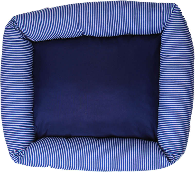 Cama Retangular Meau Listra Azul Marinho - Tam. M