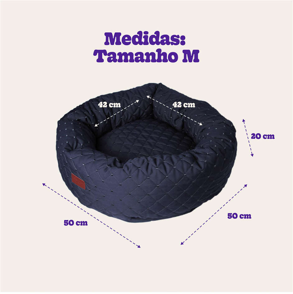 Cama Fábrica Pet Boia Matelasse Cinza - Tam. M