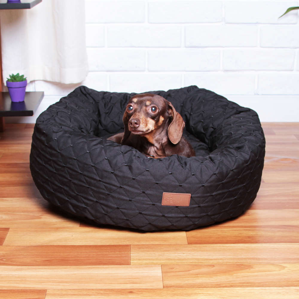 Cama Fábrica Pet Boia Matelasse Preta - Tam. M