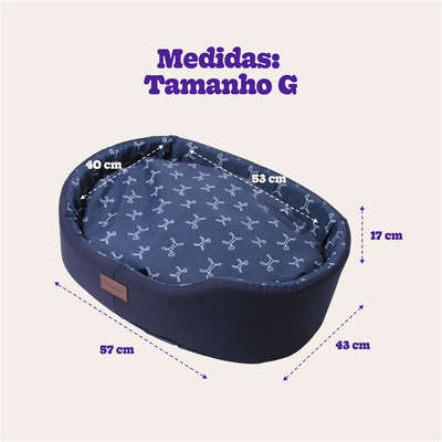 Cama Meau Europa Paris Azul Marinho