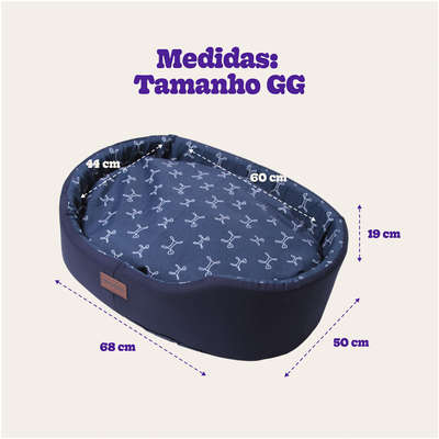 Cama Meau Europa Paris Azul Marinho