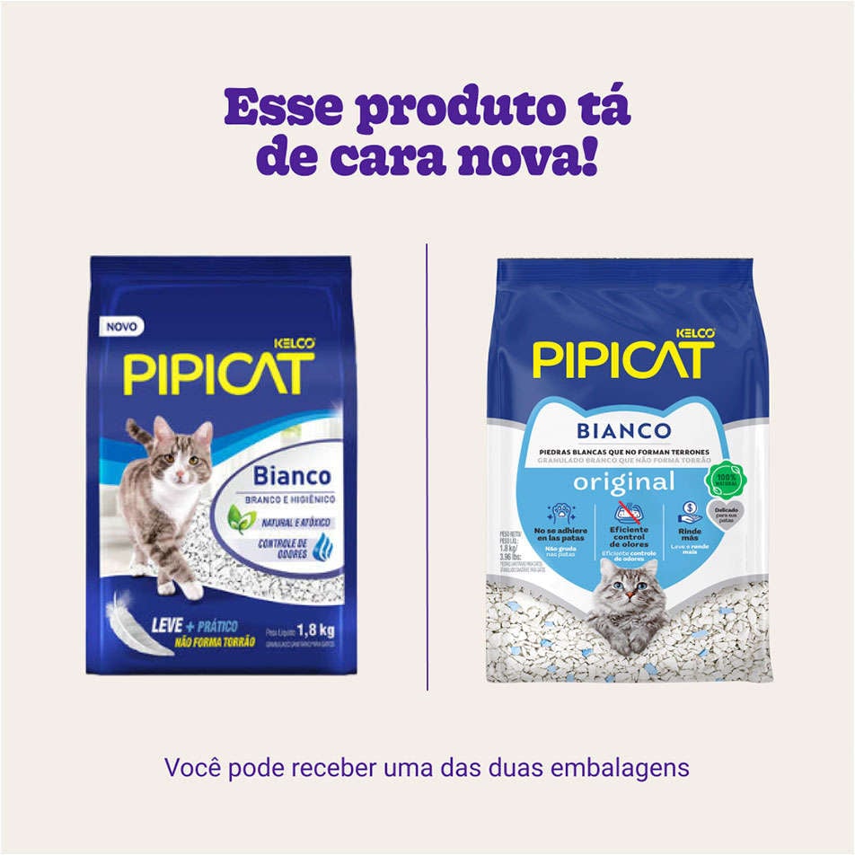 Granulado Sanitário Kelco Pipicat Bianco - 1,8Kg
