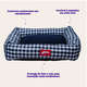 Cama Kroco Flex Xadrez Azul Marinho