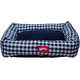 Cama Kroco Flex Xadrez Azul Marinho