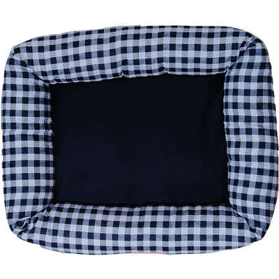 Cama Kroco Flex Xadrez Azul Marinho