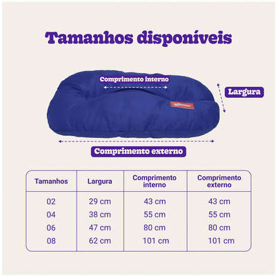 Almofada Kroco Retangular Lisa Microfibra Azul