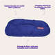 Almofada Kroco Retangular Lisa Microfibra Azul