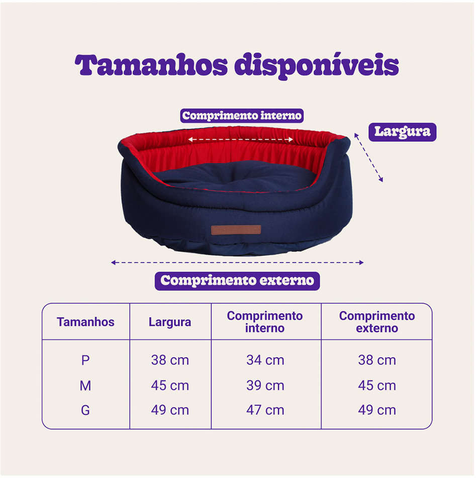 Cama Fábrica Pet Dog Cat Azul - Tam. M