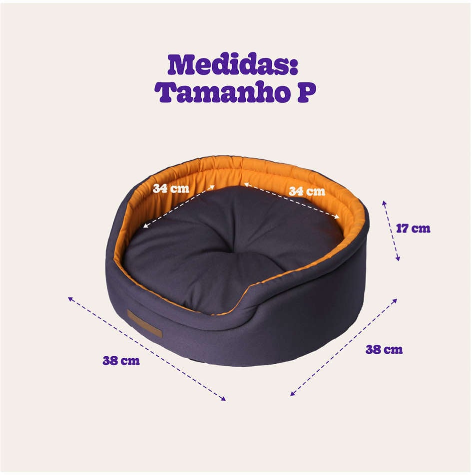 Cama Fábrica Pet Dog Cat Cinza - Tam. P