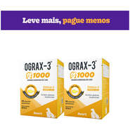 Suplemento Avert Ograx-3 1000 para Cães e Gatos 30 Cápsulas - Kit com 2 Unidades