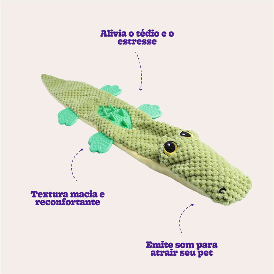 Pelúcia Kroco Jacaré Verde - Tam. Único