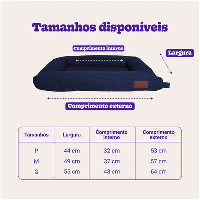 Cama Fábrica Pet Flat Azul