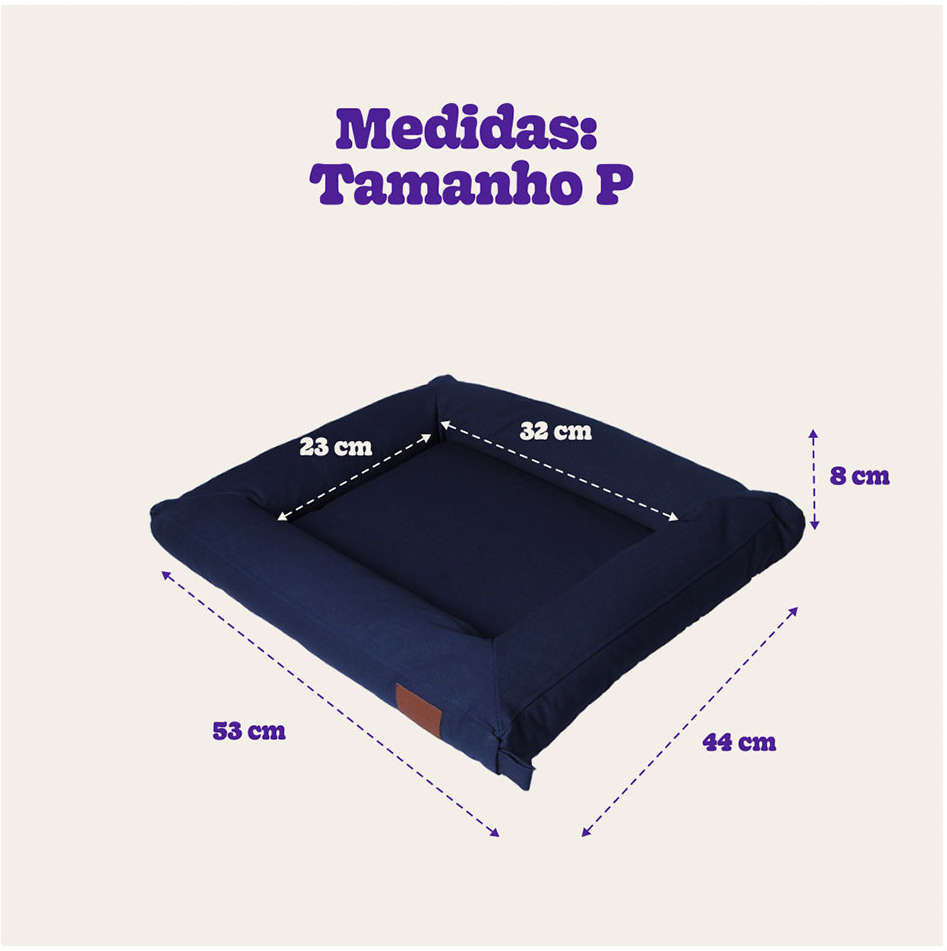 Cama Fábrica Pet Flat Azul - Tam. P