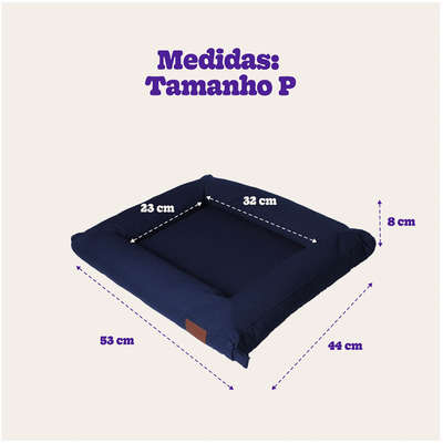 Cama Fábrica Pet Flat Azul - Tam. P
