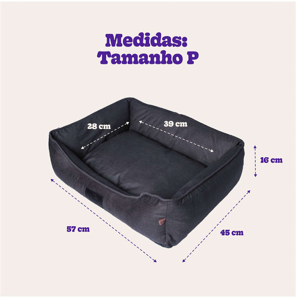 Cama Fábrica Pet Macia Arak Cinza - Tam. P