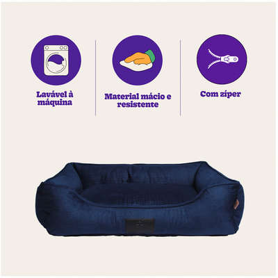 Cama Fábrica Pet Macia Arak Marinho