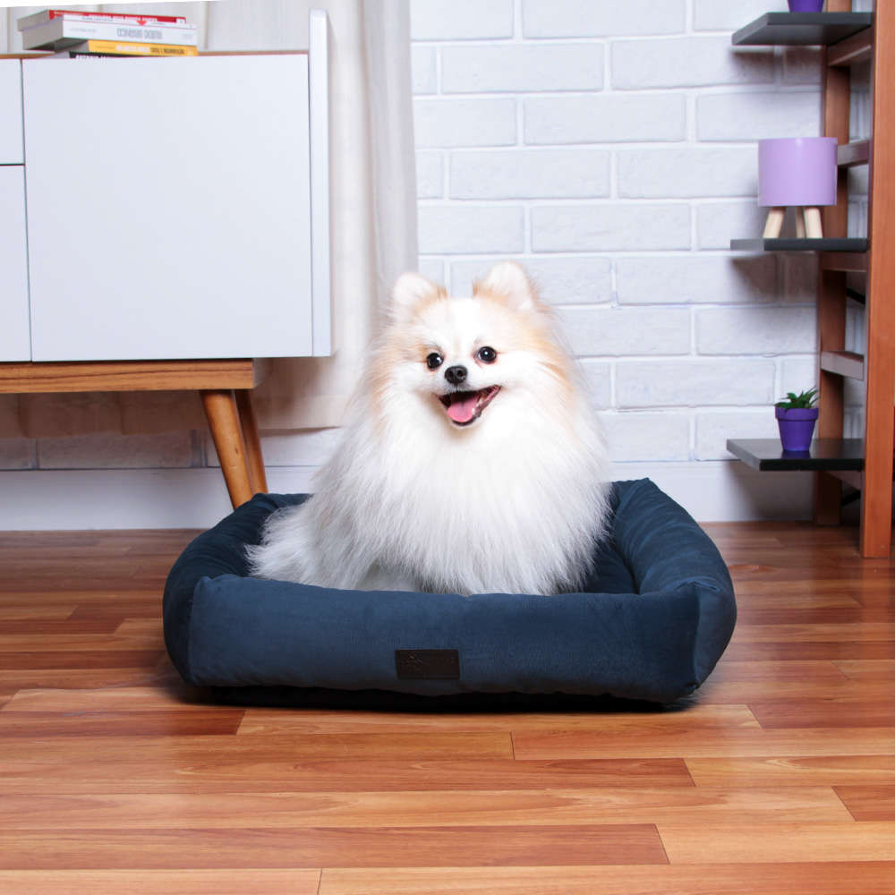 Cama Fábrica Pet Macia Persa Marinho - Tam. G