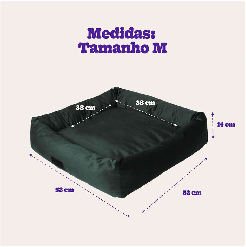 Cama Fábrica Pet Macia Persa Militar - Tam. M