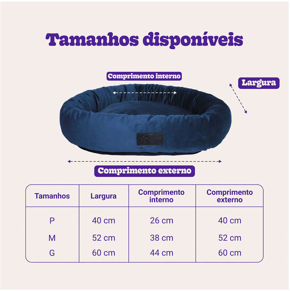 Cama Fábrica Pet Macia Zaya Marinho - Tam. P