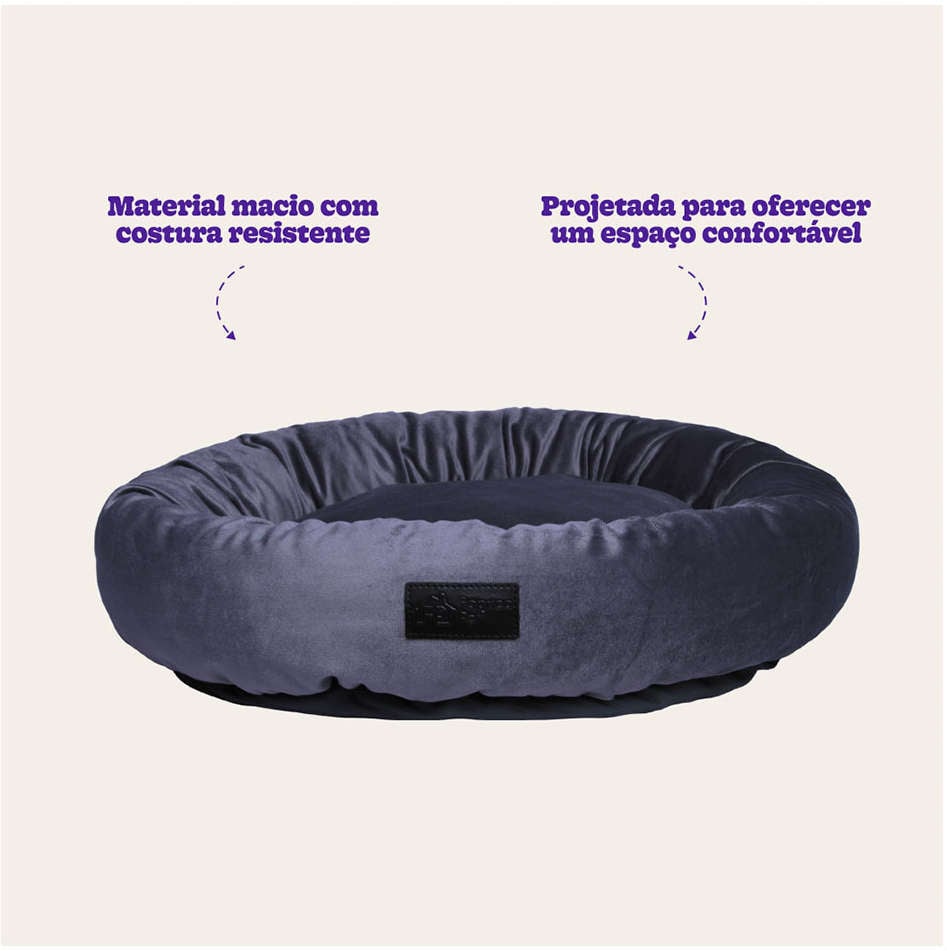 Cama Fábrica Pet Macia Zaya Cinza - Tam. M