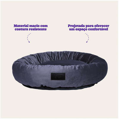Cama Fábrica Pet Macia Zaya Cinza