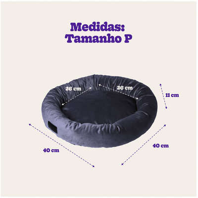 Cama Fábrica Pet Macia Zaya Cinza - Tam. P