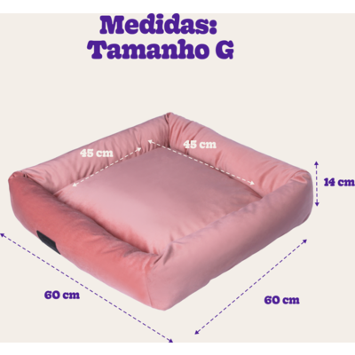 Cama Fábrica Pet Macia Persa Rose - Tam. G