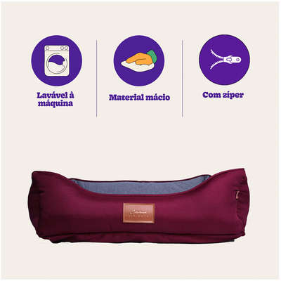 Cama Fábrica Pet London Vinho