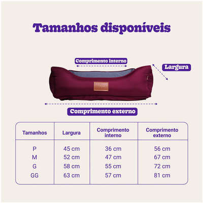 Cama Fábrica Pet London Vinho