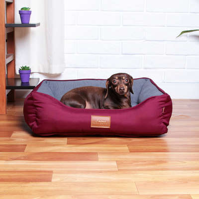 Cama Fábrica Pet London Vinho - Tam. M