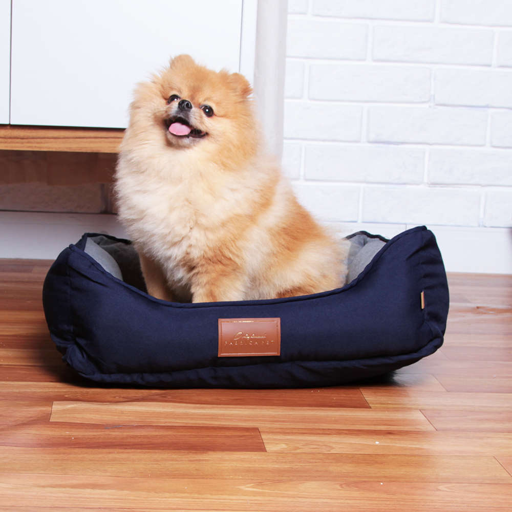 Cama Fábrica Pet London Azul - Tam. P