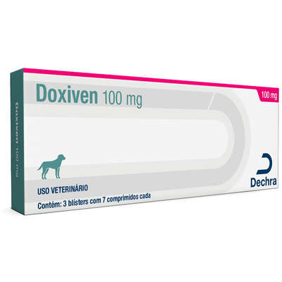 Antibiótico para Cães Doxiven Dechra 100 mg