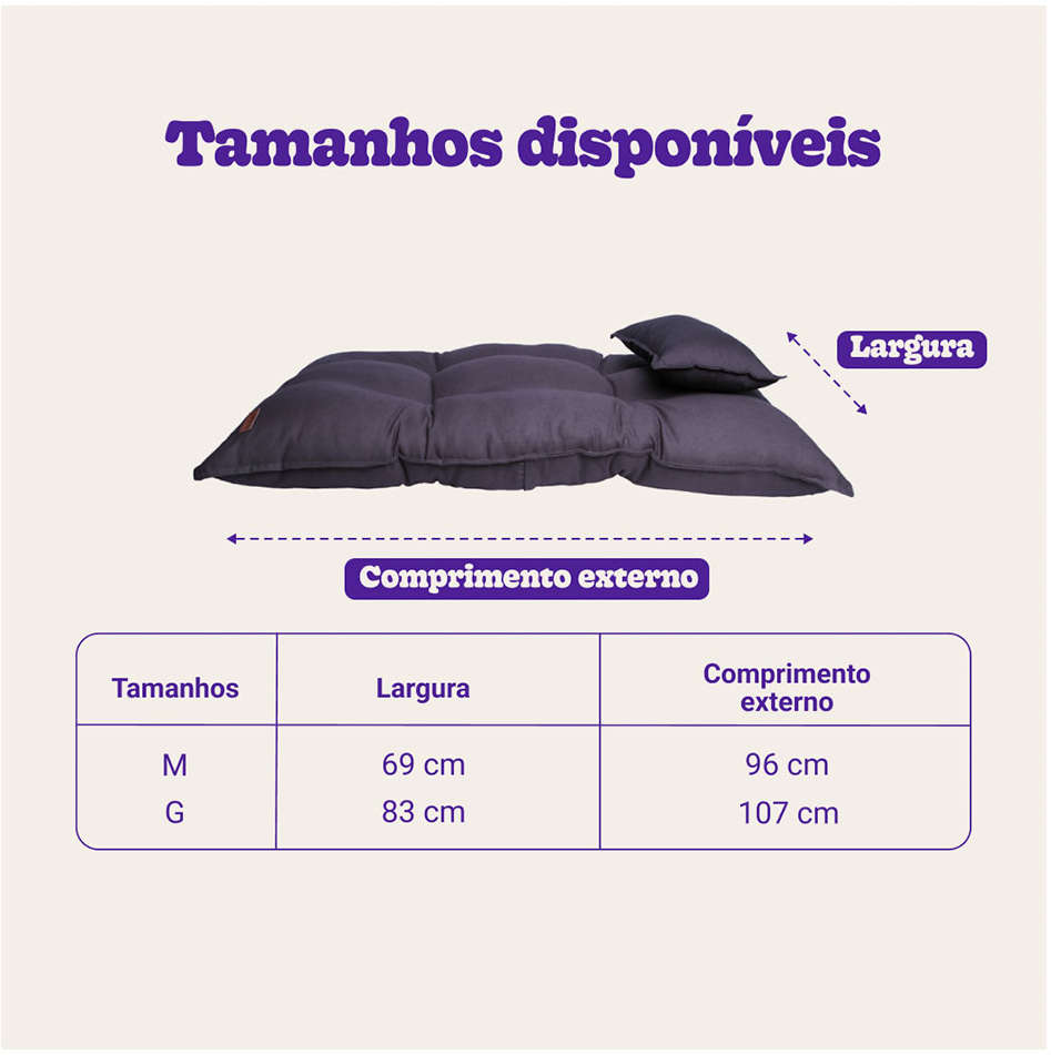 Colchão Meau Conforto Cinza - Tam G