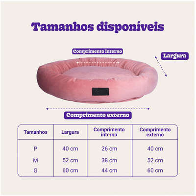 Cama Fábrica Pet Macia Zaya Rosé