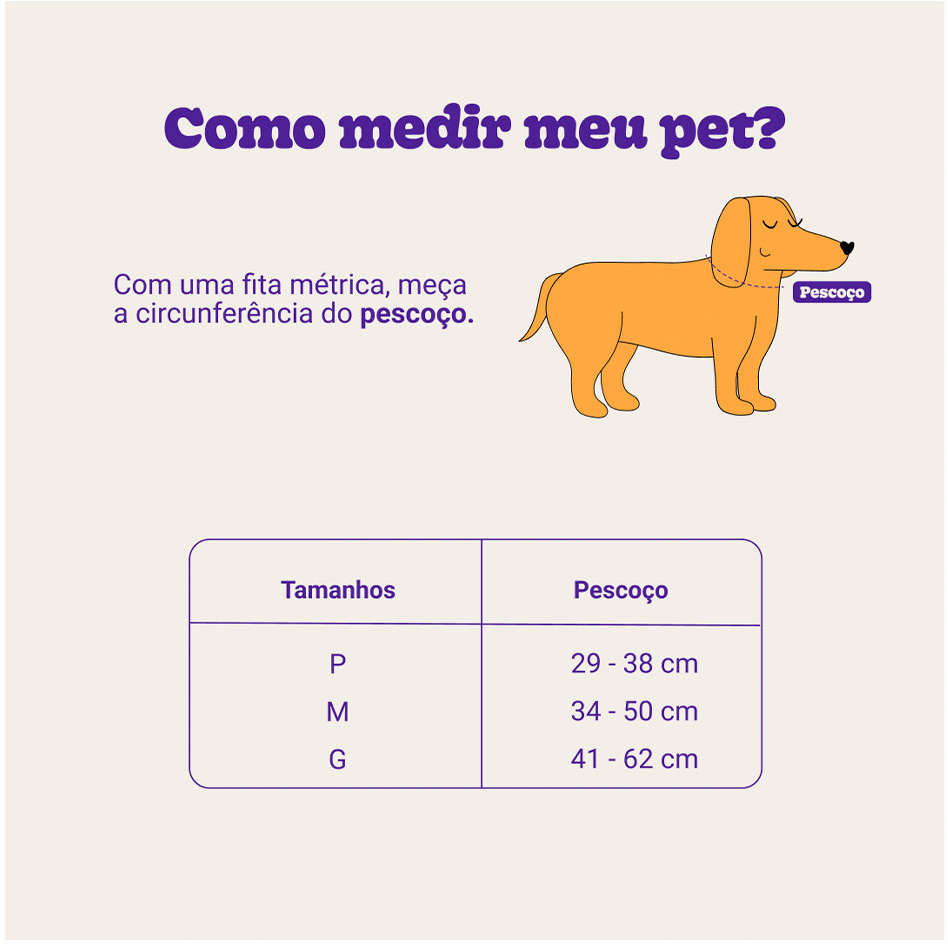 Coleira Meau Preta - Tam. G