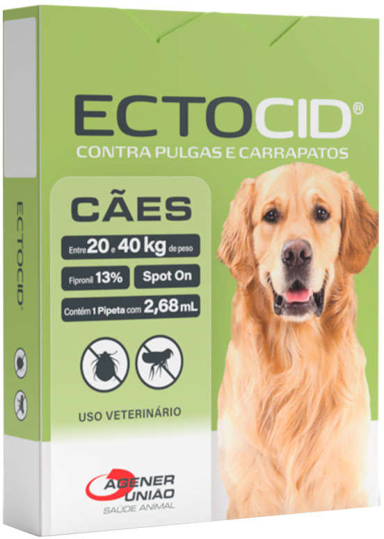 Antipulgas Agener Ectocid para Cães de 20 a 40Kg - 1 Pipeta