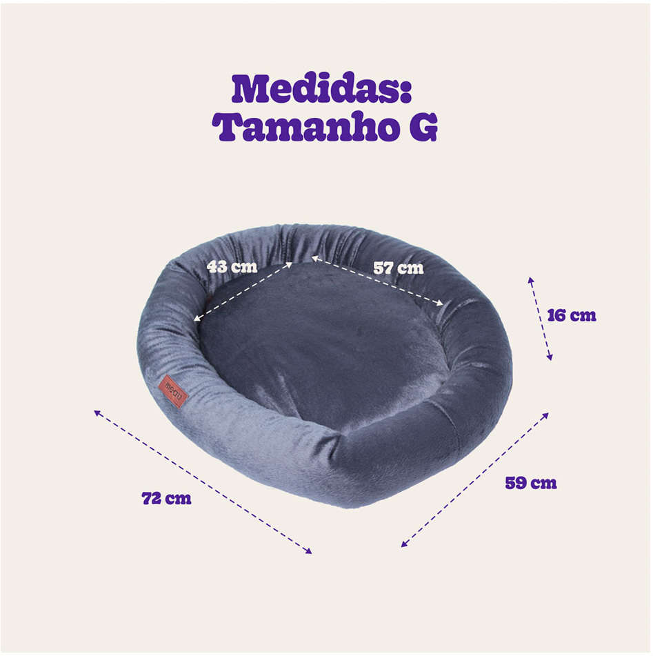 Cama Meau Paris Cinza - Tam. G