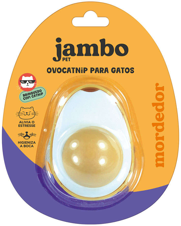 Brinquedo Mordedor Ovocatnip para Gatos - Tam. Único