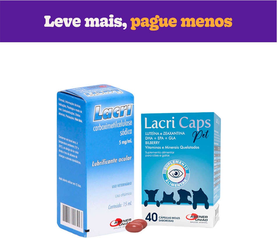 Kit Agener União Colírio Lacri 15 mL e Suplemento Alimentar Lacri Caps 40 Cápsulas - KIT