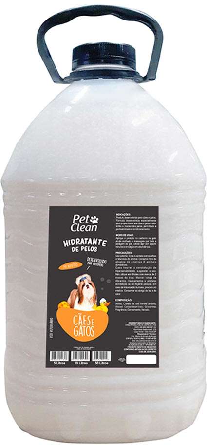 Hidratante para Pelos Pet Clean para Cães e Gatos - 5 Litros