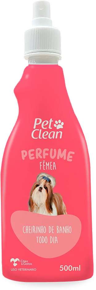 Perfume Pet Clean Fêmeas para Cães e Gatos - 500 mL