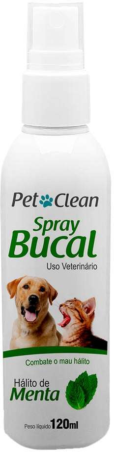 Spray Bucal Pet Clean Sabor Menta para Cães e Gatos - 120 mL