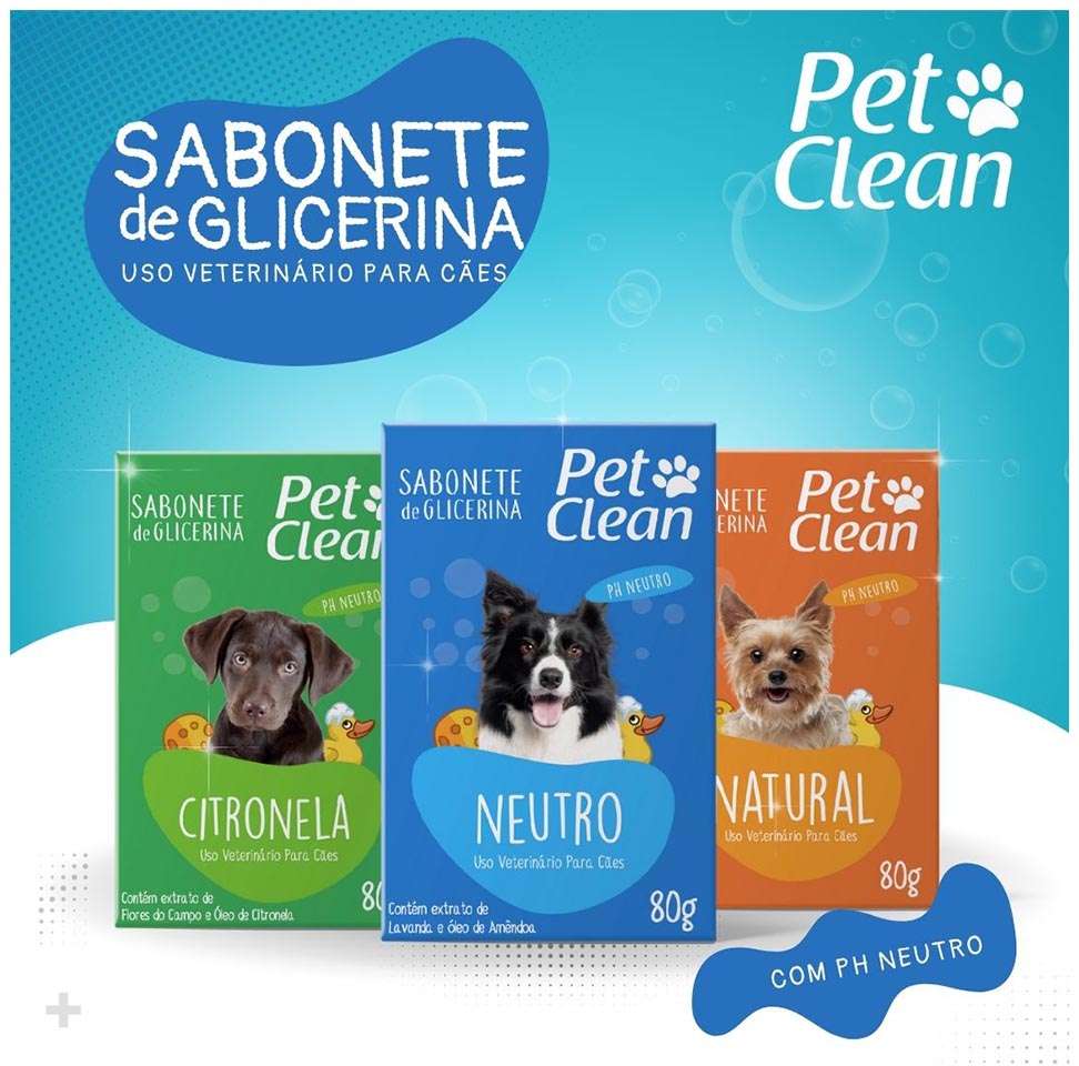Sabonete Pet Clean Neutro - 80 g
